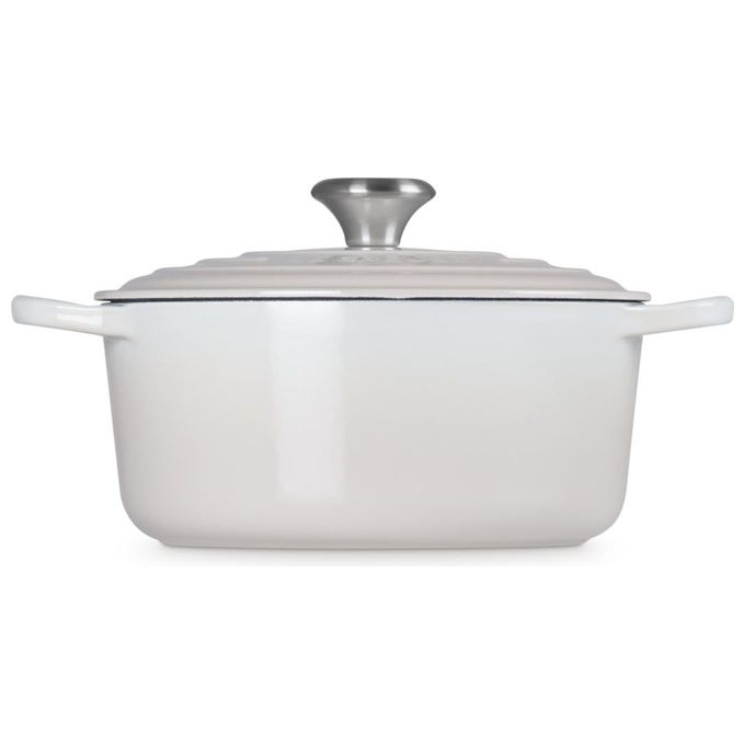 Le Creuset Cocotte Rotonda Evolution in Ghisa Vetrificata con Coperchio 24cm Meringue