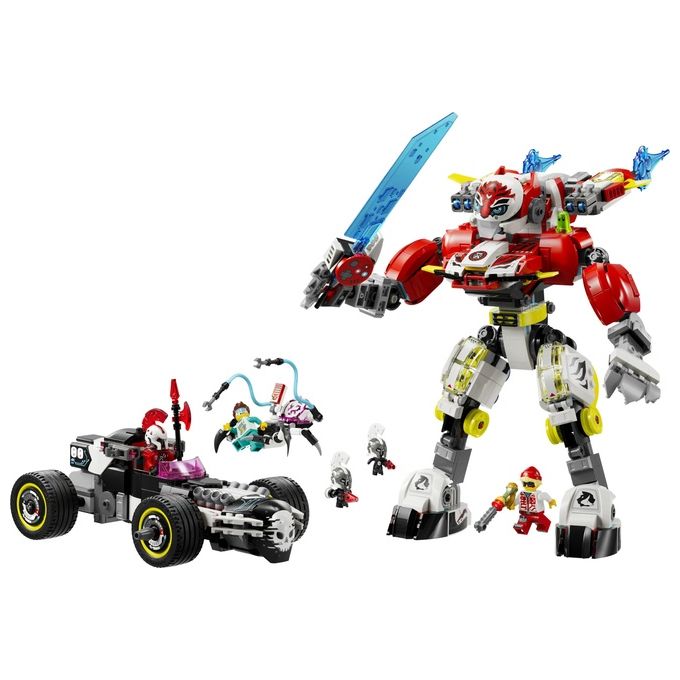 LEGO Set 71497 Costruzione Mech Tigre di Cooper e Bolide di Zero Dreamzzz
