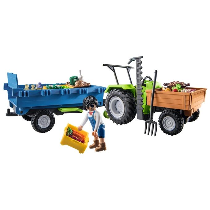 Playmobil Country Trattore con Rimorchio