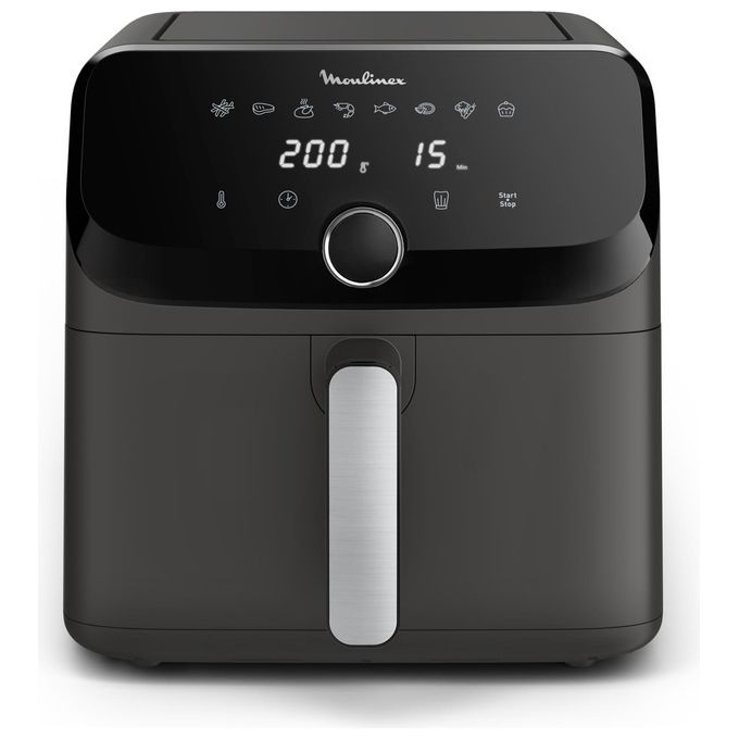 Moulinex EZ855HF0 Easy Fry Mega Friggitrice ad Aria Capacita' Extra-Large 7.5 Litri nera