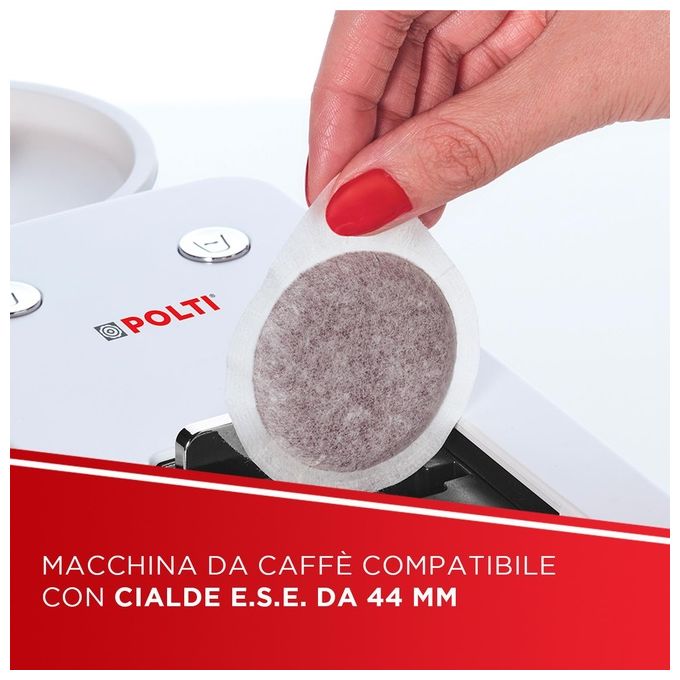 Polti Macchina da Caffe' Coffea Cs15w con 54 Cialde Bianca