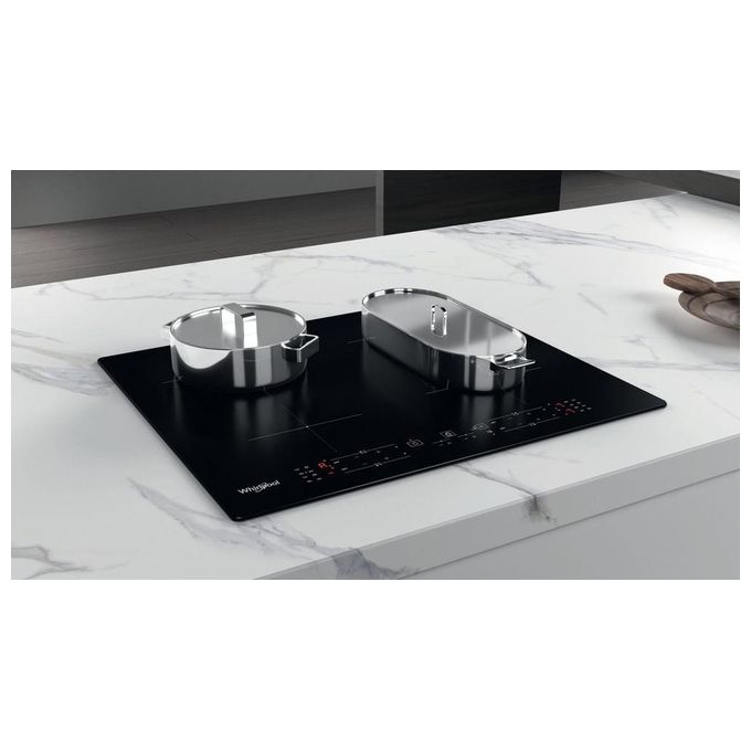 Whirlpool WB B8360 NE Piano Cottura ad Induzione 4 Zone 59 cm Nero