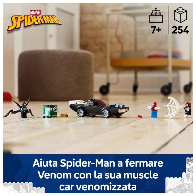 LEGO Set Spider-Man Contro Muscle Car di Venom 76309 Marvel Super Heroes per Avventure Costruibili Emotive