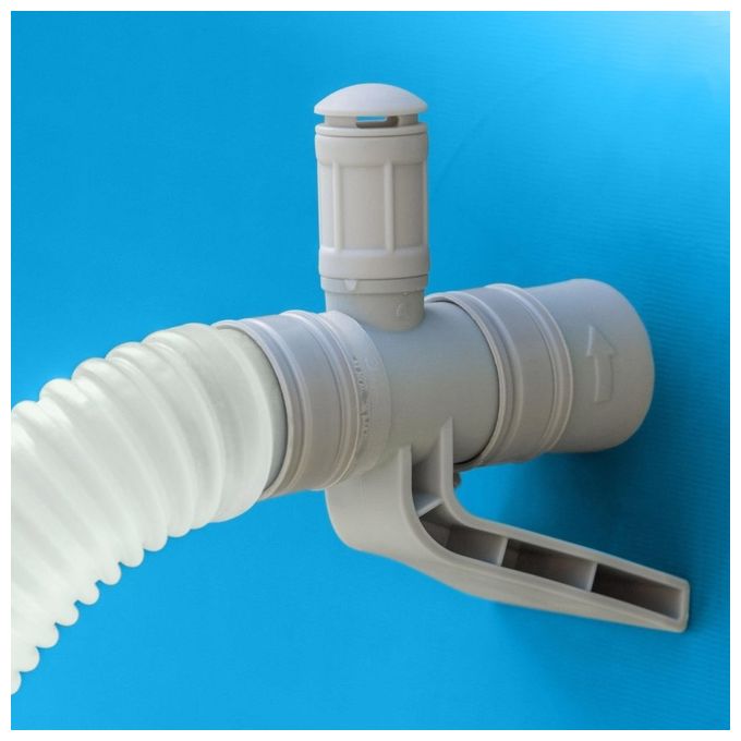 Intex 26166NP Easy Set Piscina Fuori Terra Gonfiabile Rotonda 457x107 cm 12430 L Pompa Filtro 3785 L-h Scaletta colore Blu