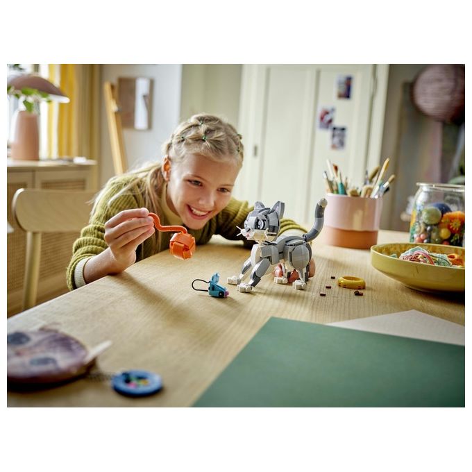LEGO Creator 3 in 1 Gatto Giocoso Giocattolo - Si Trasforma in Piccione o in Cane - Animali da Costruire per Bambine Bambini Ragazze e Ragazzi da 8 Anni - Idea Regalo di Compleanno Creativa - 31163