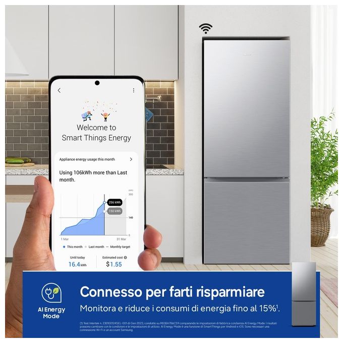 Samsung RB53DG706CS9 Frigorifero Doppia Porta Libera Installazione 538 Litri Classe Energetica C Metallico-Acciaio Inossidabile
