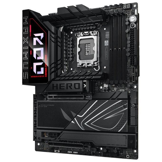 ASUS ROG Maximus Z890 Hero Scheda Madre Intel ATX 22122 Fasi di Alimentazione Slot DDR5 PCIe 5.0 GPD di Nuova Generazione 6 Slot M.2 WiFi 7 AI Overclocking Slot PCIe Q-Release Slim