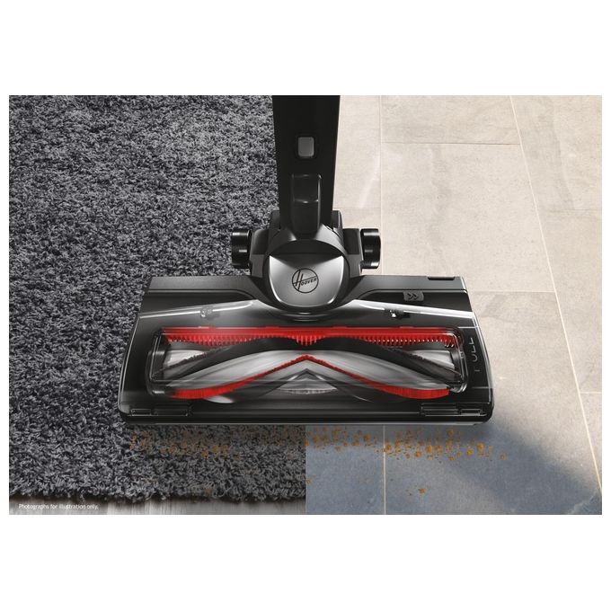 Hoover HF522STH 011 Scopa Elettrica Senza sacchetto 0.45 Litri 290W Grigio-Rosso