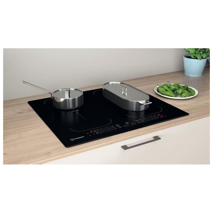 Indesit IB 88B60 NE Piano Cottura a Induzione 4 Zone 60 cm Nero