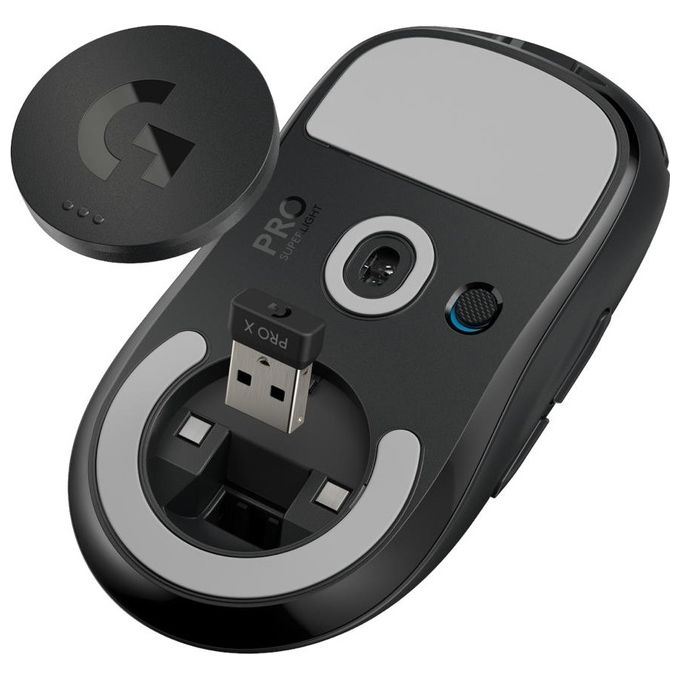 Logitech PRO X SUPERLIGHT Wireless Gaming Mouse Ottico 5 Pulsanti senza Fili LIGHTSPEED Nero