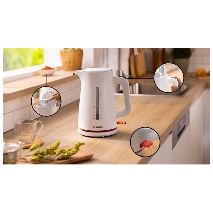 Bosch TWK3M121 MyMoment Bollitore 17 Litri 2400W Bianco