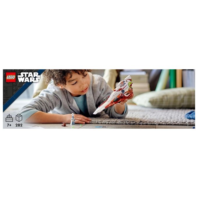 LEGO Star Wars 75333 Jedi Starfighter di Obi-Wan Kenobi, Set l'Attacco dei Cloni con Droide e Minifigure Taun We, Spada Laser