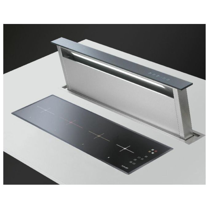 Foster 2451 090 Cappa Aspirante Filotop GHOST Classe energetica A 2 Filtri Antigrasso Illuminazione LED 4 Velocita' Touch Control 875x120 mm Acciaio Inox
