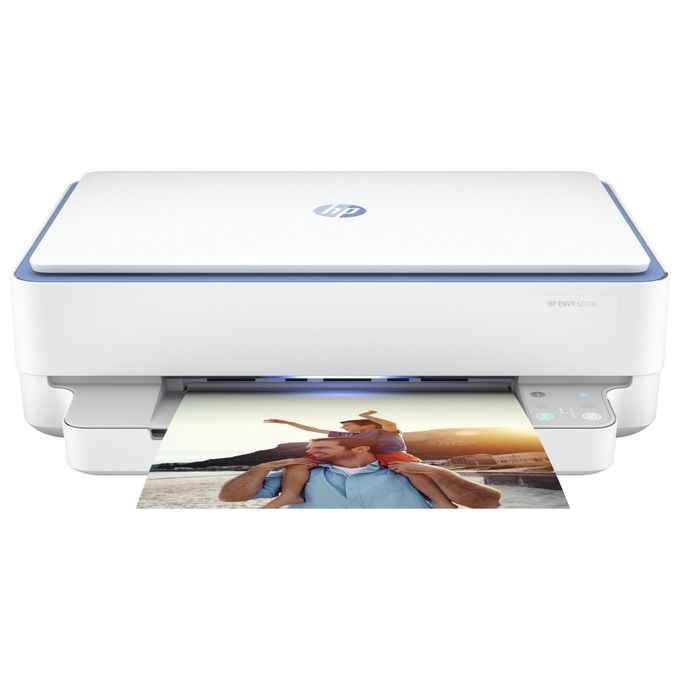 HP ENVY 6010e - Stampante multifunzione, stampante, scanner, fotocopiatrice, WLAN, Airprint con inchiostro istantaneo di 6 mesi, colore: Blu