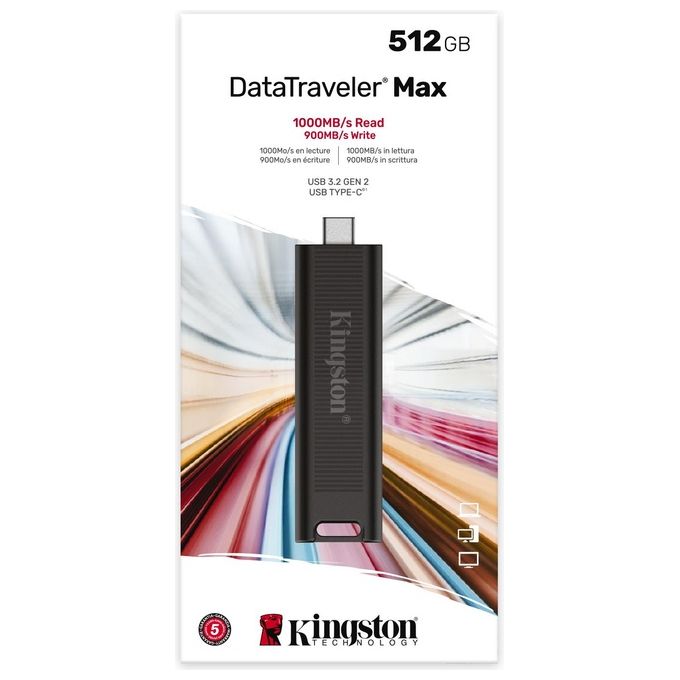 Kingston Technology DataTraveler Max Unita' Flash Usb 512Gb Usb Tipo-C Nero