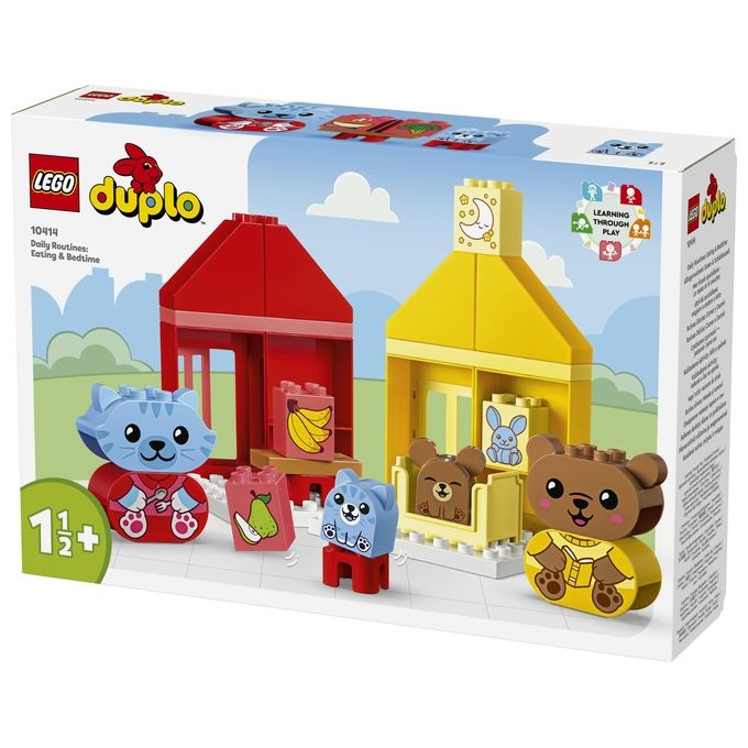 LEGO DUPLO 10414 Attivita' Quotidiane: Mangiare e Andare a Letto, Giochi per Bambini da 1.5 Anni in su con 4 Animali Giocattolo