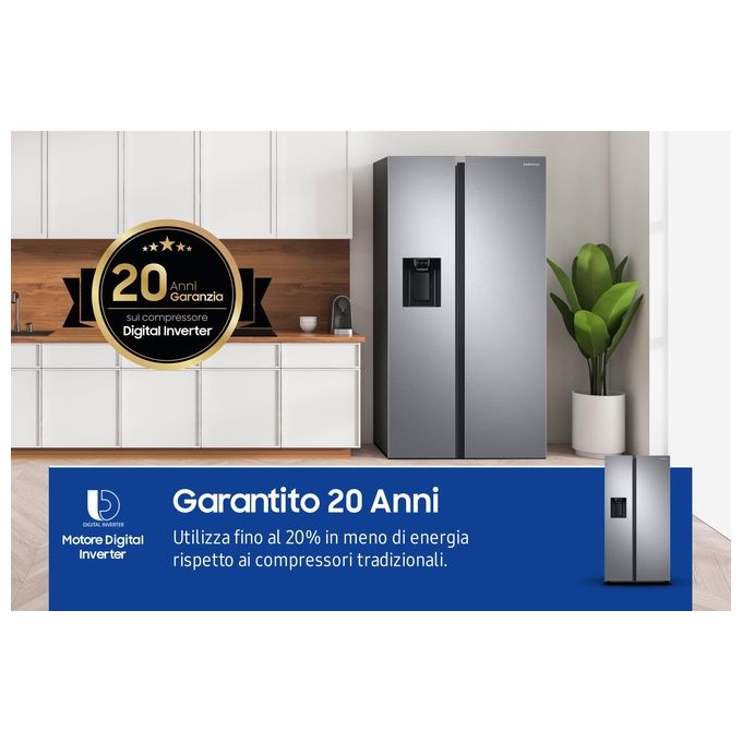 Samsung RS68A884CSL Frigorifero Side-by-Side Libera Installazione 635 Litri Classe Energetica C Argento