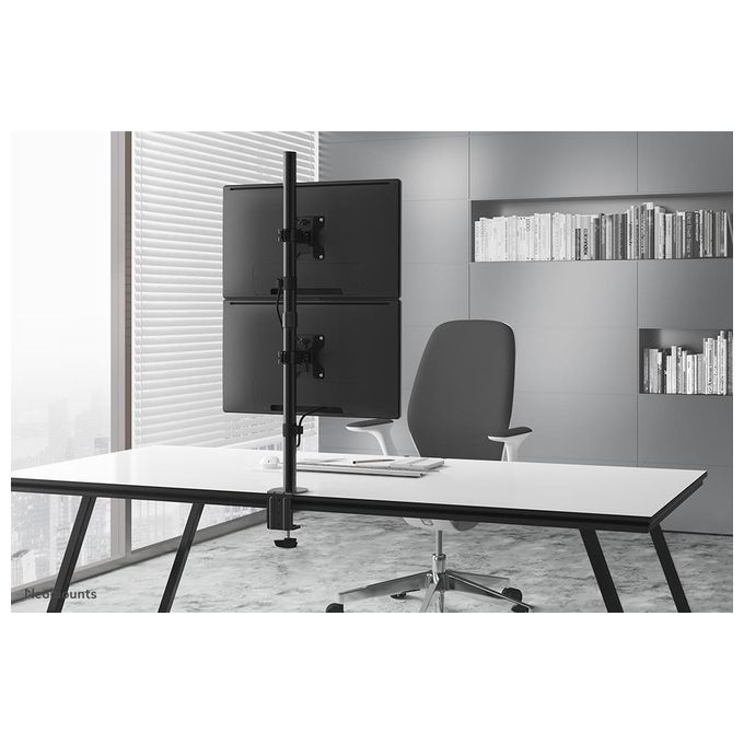 NewStar Montaggio a Scrivania per 2 Display Lcd Tilt and Swivel Nero Dimensione Schermo 10''-32