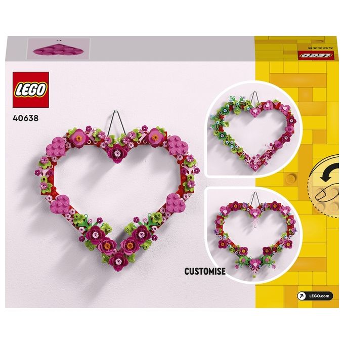 LEGO Creator 40638 Cuore Ornamento, Gioco da Costruire per Bambini 9+, Decorazione per Casa, Idea Regalo per Festa della Mamma