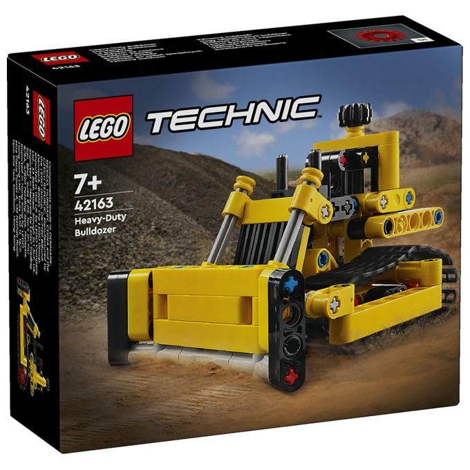 LEGO Technic 42163 Bulldozer da Cantiere, Giochi per Bambini e Bambine di 7+ Anni, Regalo per Amanti dei Veicoli Giocattolo