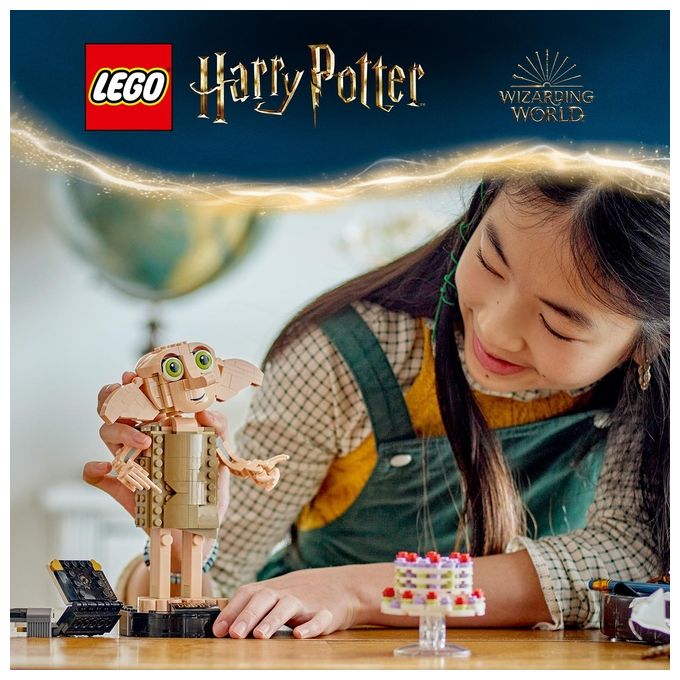 LEGO Harry Potter 76421 Dobby l'Elfo Domestico, Modello Snodabile di Personaggio Iconico, Gioco da Collezione, Regalo 8+ Anni