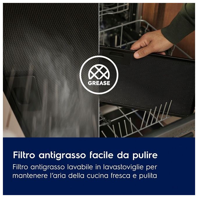 Electrolux LFT419X Cappa aspirante a Parete 3 Velocita' Illuminazione LED Classe energetica C Portata 600 m³-h 90 cm Inox