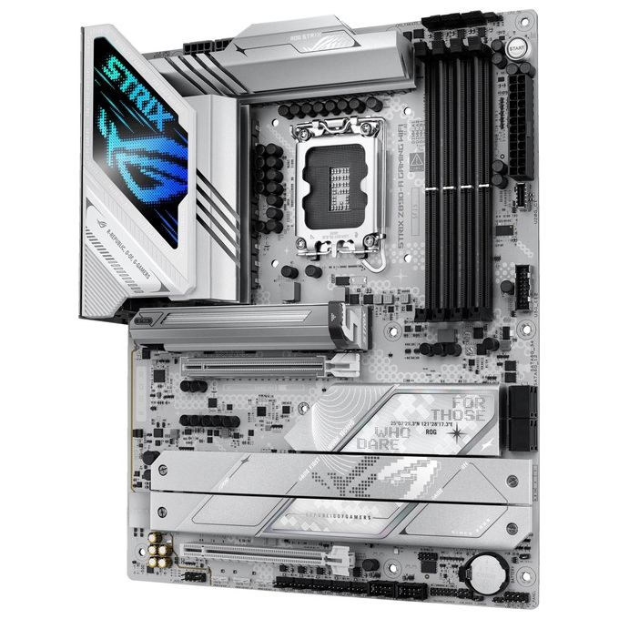 ASUS ROG Strix Z890-A Gaming WiFi Scheda Madre Intel ATX 16122 Fasi di Alimentazione Slot DDR5 PCIe 5.0 GPU di Nuova Generazione 5 Slot M.2 WiFi 7 AI Overclocking AI Networking II