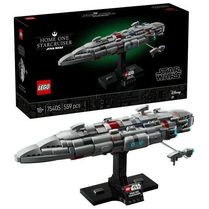 LEGO Star Wars 75405 - Home One Starcruiser, Set da Costruzione con Sala Comando, Hangar e Minifigure, Eta' 10+