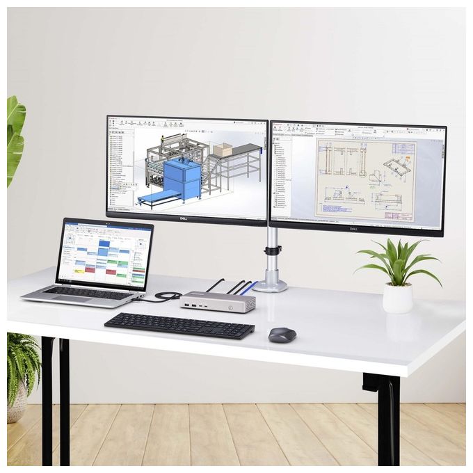 StarTech.com Docking Station Usb4 Usb-c 40gbps Doppio Video Hdmi Fino a 2x 4k 60hz 4:4:4 (rgb) O 2x 4k 120hz 4:2:2 Dock Multi Monitor 6x Usb 2.5gbe 100W Pd
