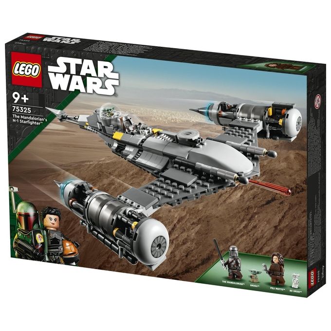 LEGO Star Wars 75325 Starfighter N-1 del Mandaloriano, Personaggi Peli Motto, Droide BD e Baby Yoda, Giocattolo Costruibile