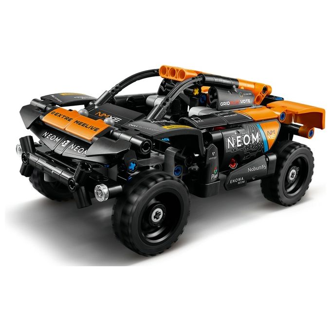 LEGO Technic 42166 NEOM McLaren Extreme E Race Car, Macchina Giocattolo con Funzione Pull-Back, Giochi per Bambini di 7+ Anni