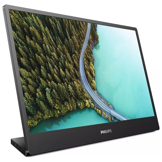PHILIPS 16B1P3302D-00 Monitor Portatile USB-C 16'' IPS Risoluzione Full HD Angolo di Visione 170-170 Gradi Inclinazione Supporto 0-90 Gradi colore Nero