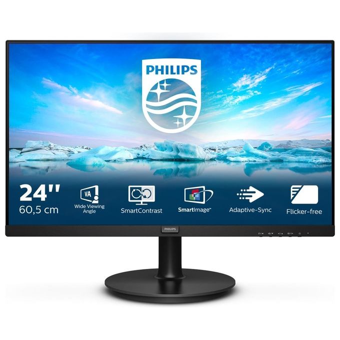 PHILIPS Monitor 23.8'' LED VA 242V8LA - 00 1920 x1080 Full HD Tempo di Risposta 4 ms