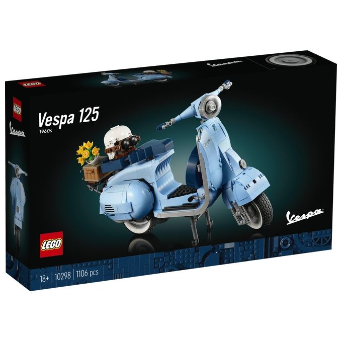 LEGO Icons 10298 Vespa 125, Set in Mattoncini, Modellismo Adulti, Replica Piaggio Anni 60, Idea Regalo, Hobby Creativo