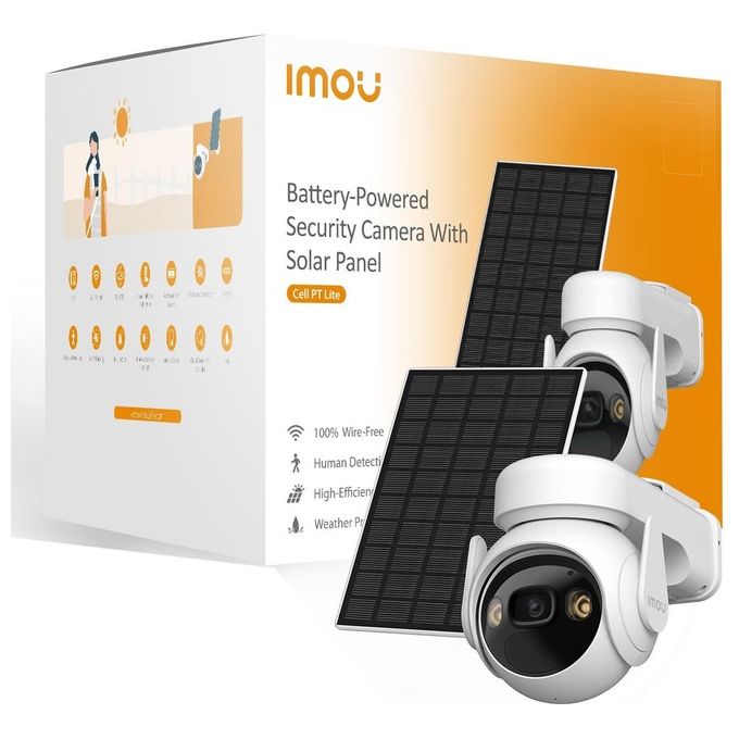 Imou Security Cameras Cell Pt Lite Kit Telecamera 2k (3mp)  Pannello Solare
