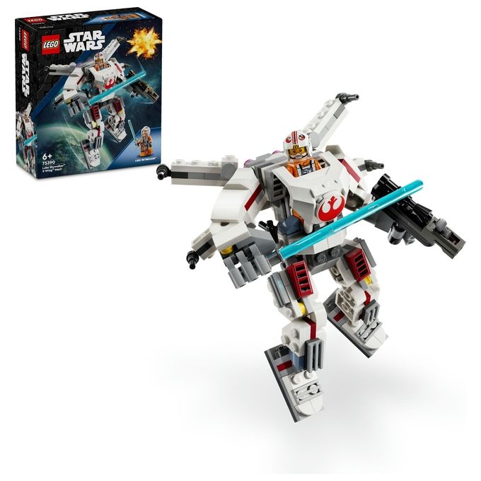 LEGO Star Wars Mech X-Wing di Luke Skywalker Veicolo Robot Giocattolo Simile all'Astronave Set di Giochi d'Avventura per Bambini e Bambine da 6 Anni in su Piccolo Regalo da Collezione 75390