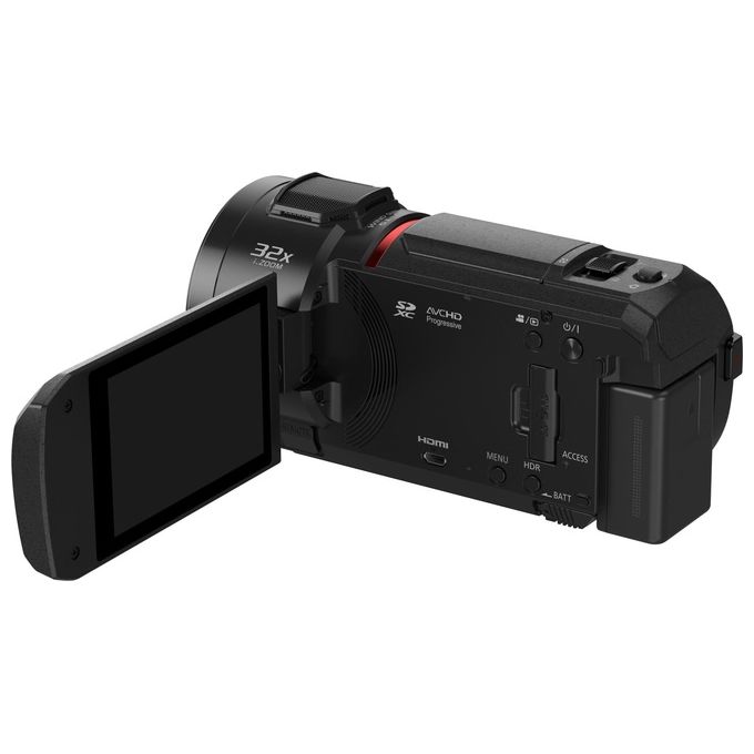 Panasonic HC-VX3E-K Videocamera Compatta Ultra HD 4K Grandangolo 25 mm Zoom ottico 24x 4K Cropping Nero