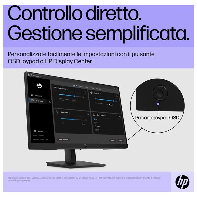 HP P22h G5 Monitor Pc 21.5'' 1920x1080 Pixel Full Hd Nero