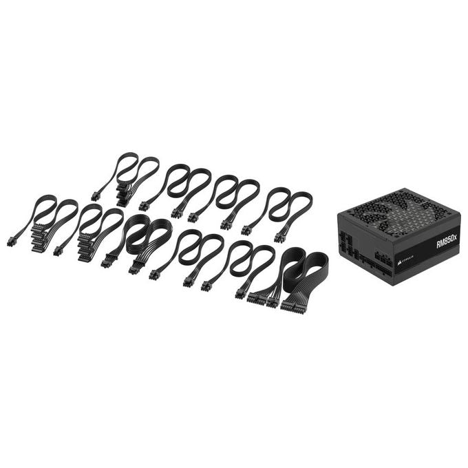 CORSAIR RM850x Alimentatore ATX a Basso Rumore Completamente Modulare - Compatibile con ATX 3.1 - Supporto PCIe 5.1 - Efficienza Cybenetics Gold - Connettore Nativo 12V-2x6 - Nero