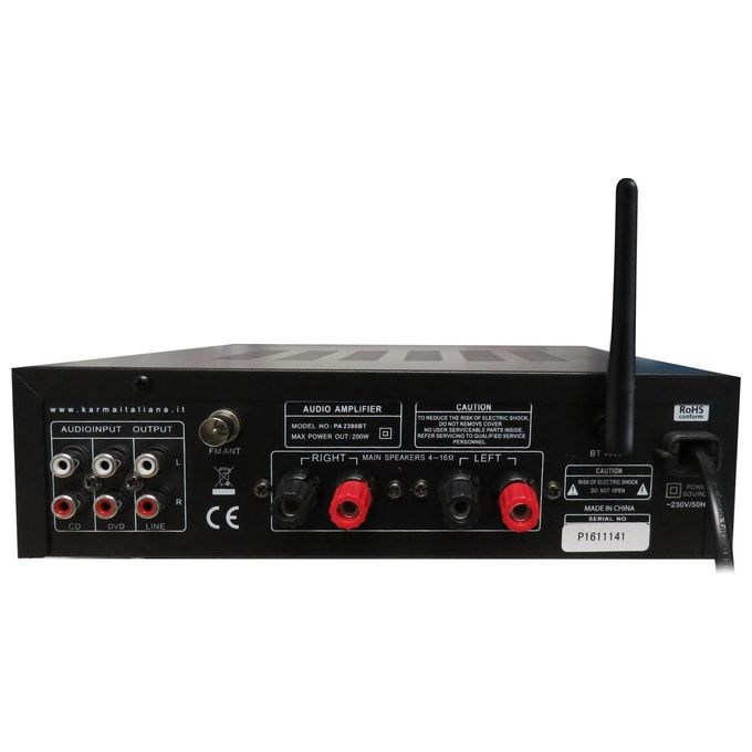 Karma PA-2380BT Amplificatore Stereo 2x50W Fm Usb