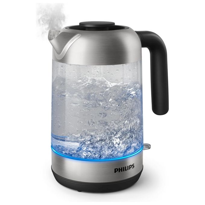Philips HD9339-80 Series 5000 Bollitore Elettrico in Vetro 1,7 L 2200 W Spegnimento Automatico Base 360° colore Nero