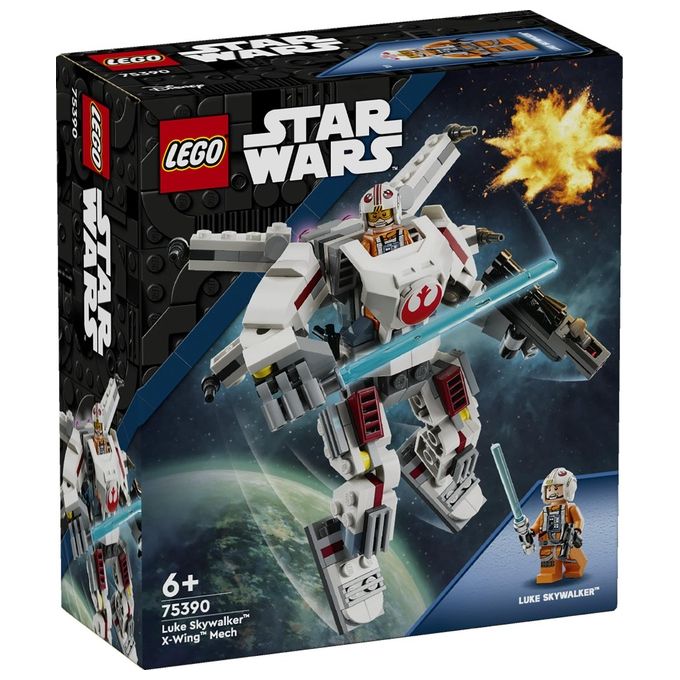 LEGO Star Wars Mech X-Wing di Luke Skywalker Veicolo Robot Giocattolo Simile all'Astronave Set di Giochi d'Avventura per Bambini e Bambine da 6 Anni in su Piccolo Regalo da Collezione 75390