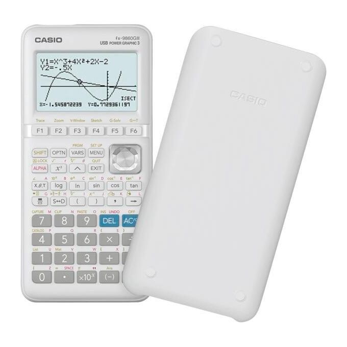 Casio FX-9860GIII-W-ET fx-9860GIII Calcolatrice Grafica con Display Naturale e Linguaggio Python 3 MB Flash-Rom colore Bianco