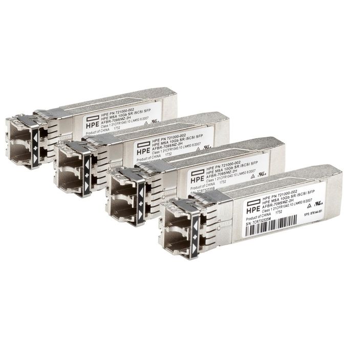 HP MSA 10Gb Short Range iSCSI SFP+ 4Pk XCVR