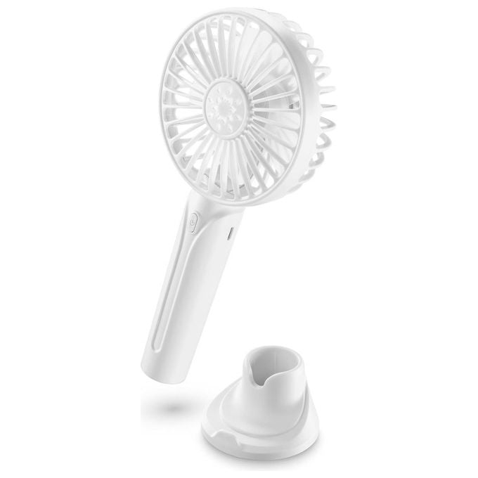 Cellularline ventilatore mini breezy bianco per climatizzazione portatile e uso domestico