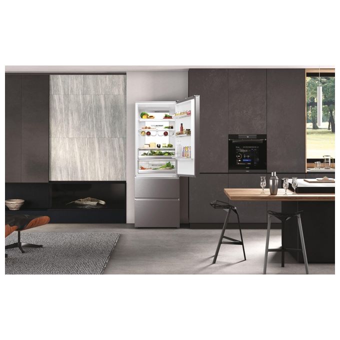 Haier 3D 70 Serie 7 HTW7720ENMP Frigorifero Combinato Libera Installazione 483 Litri Classe Energetica E Grigio