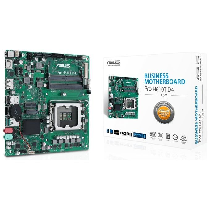 ASUS Pro H610T D4-CSM Intel H610 LGA 1700 mini ITX