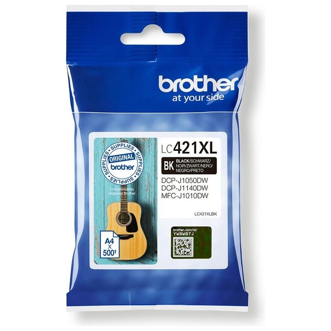 Brother LC-421XLBK Cartuccia d'Inchiostro Originale Resa Elevata Xl Nero
