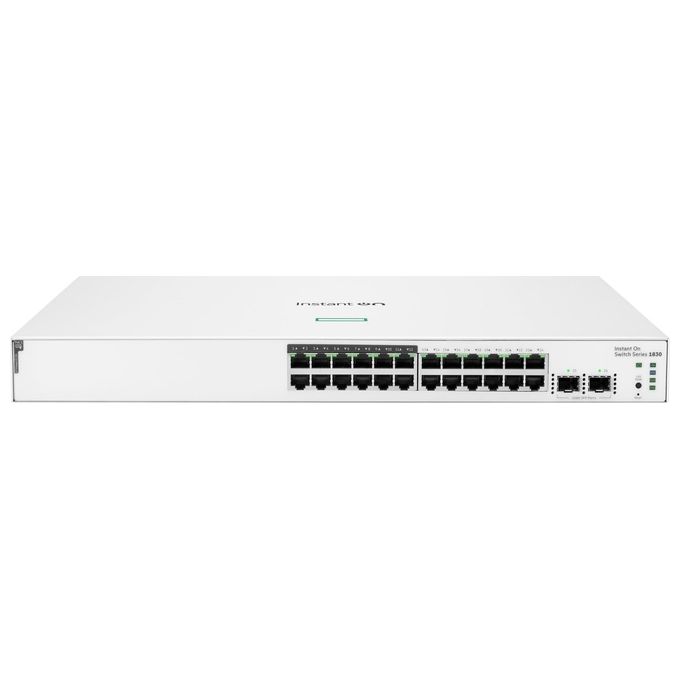 HP Enterprise Aruba Instant On 1830 24G 12p Class4 PoE 2SFP 195W Gestito L2 Gigabit Ethernet 10-100-1000 Supporto Power over Ethernet 1U