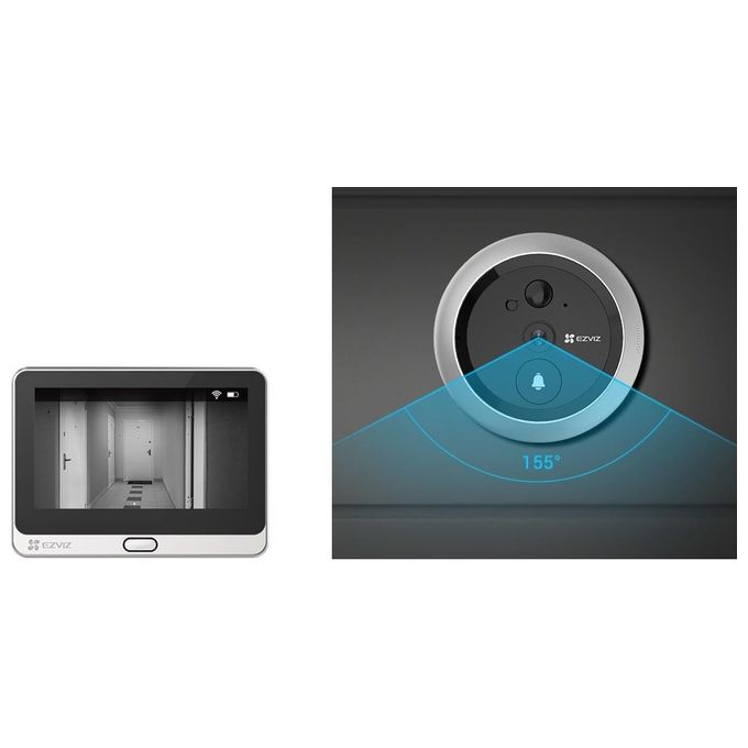 Ezviz Spioncino con Videocitofono Integrato Senza Fili Dp2ccon Display non Touch da 4.3